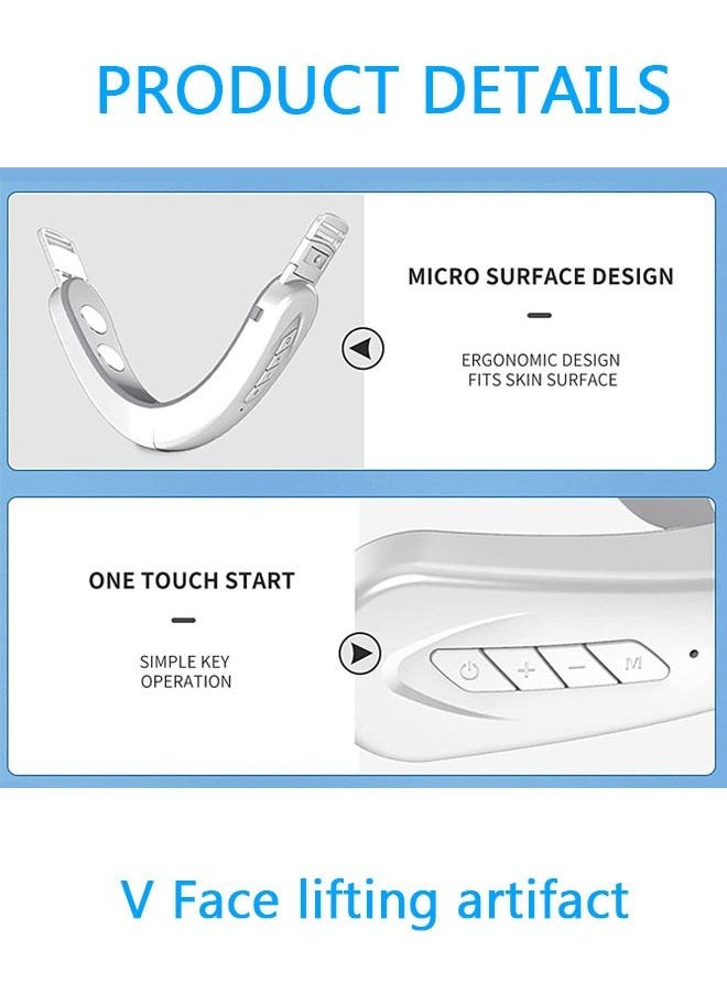DUNISO - V Face Beauty Device for WomanDouble Chin Reducer Machine 6 Modes and 12 Intensity Levels Electric Double Chin Eliminator Smart Face Lift Device with Magnetic Massager - Image 1