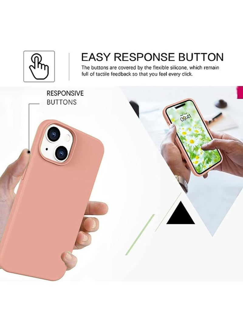 iPhone 15 Plus Mobile Cover with Soft Liquid Silicone Protection Anti-Scratch Shockproof Accessories Slim Protective Back Cover with Comfortable Hold Touch Feeling and Anti-fingerprint - Image 4