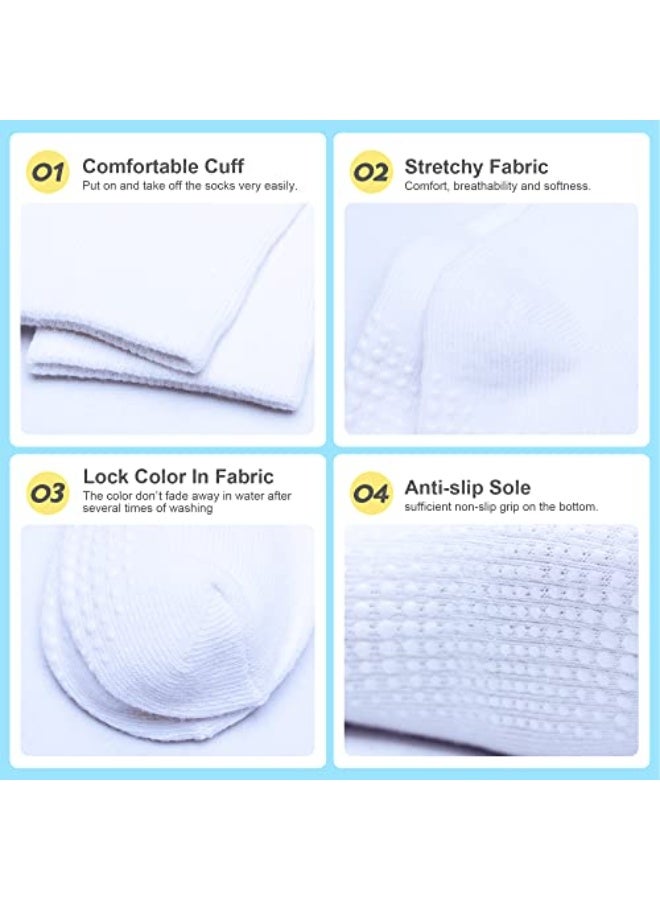 Bluejw 6 Pairs  Non Slip Grip Ankle Boys and Girls Socks with Non Skid for Babies Toddlers and Kids Back to School, Breathable Low Cut Anti Skid Socks for Kids - Image 5