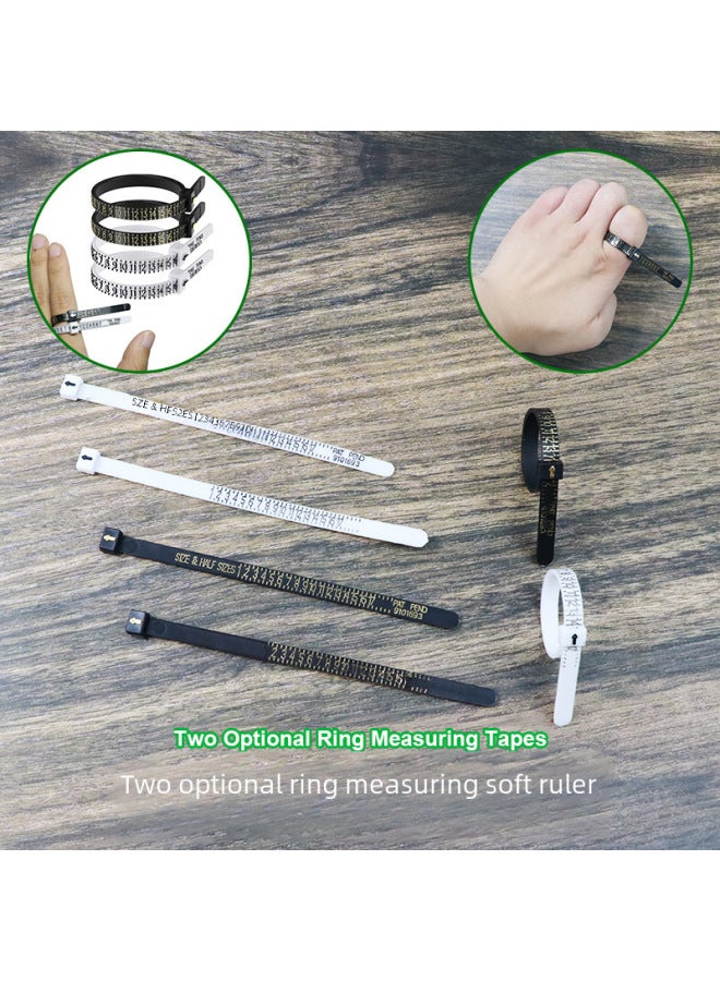 U.S. Ring Finger Circumference Measurement Belt Size Hand Circumference Finger Size Measurement Ring Manufacturers-Model:Black Beauty Measuring Tape 1G  - Image 2