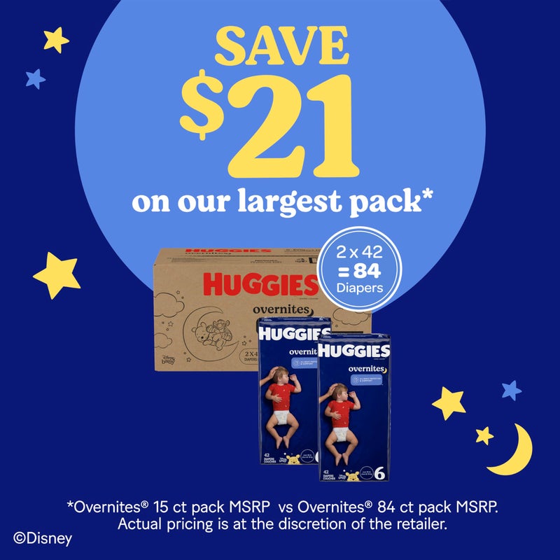 Huggies Overnites Size 6 Overnight Diapers (35+ lbs), 42 Ct, Packaging May Vary - Image 4