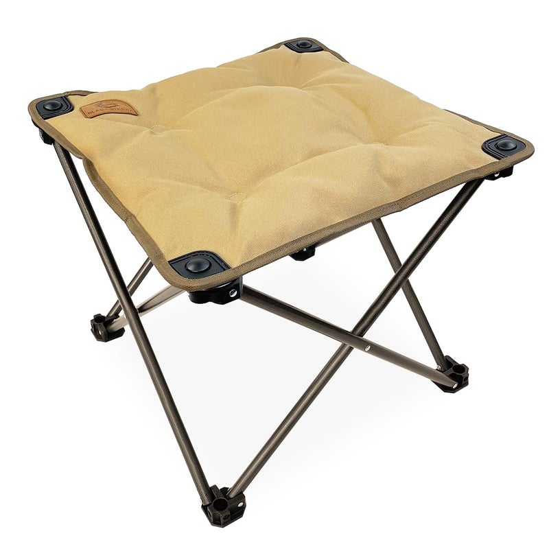 Black Sierra Traditions Camping Foot Stool Folding Camp Ottoman Lightweight Collapsible Camp Footrest Folding Camping Footrest Lightweight Beach Chair Footrest Portable Folding Outdoor Footrest