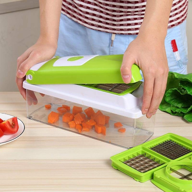 TENDULA Vegetable chopper 13 in 1 Slicer for Fruit and Vegetables Mandoline for Chopping and Dicing Vegetable Cutter with Stainless Steel Blades Home or Chef Use Onion Chopper potato dicer - Image 1