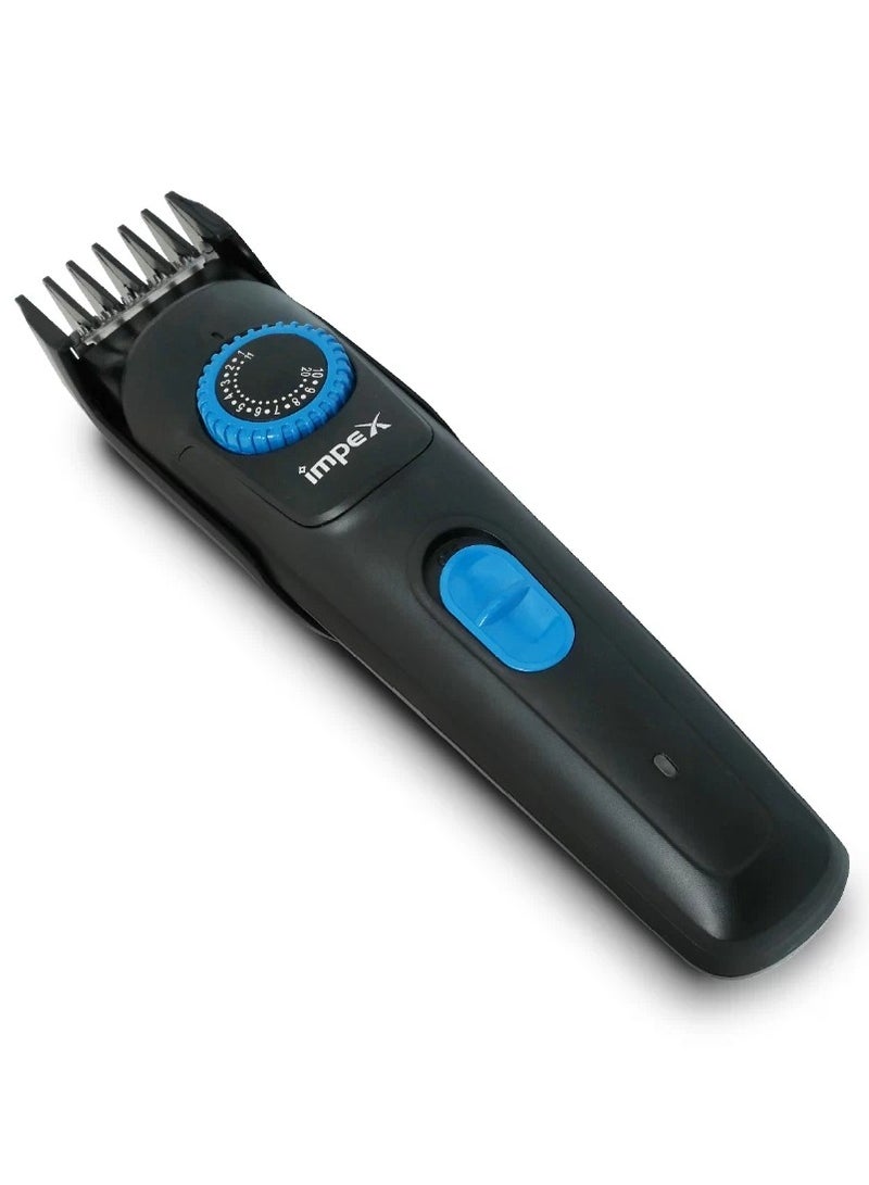Impex Impex Hair Trimmer for Men Adjustable Beard Hair Grooming Kit with 2 Comb Attachments 6500 RPM Motor Ni-Cd Battery - Image 2