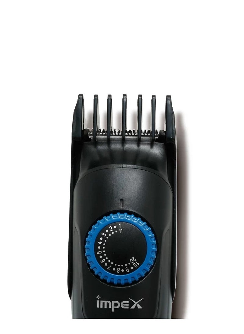 Impex Impex Hair Trimmer for Men Adjustable Beard Hair Grooming Kit with 2 Comb Attachments 6500 RPM Motor Ni-Cd Battery - Image 3