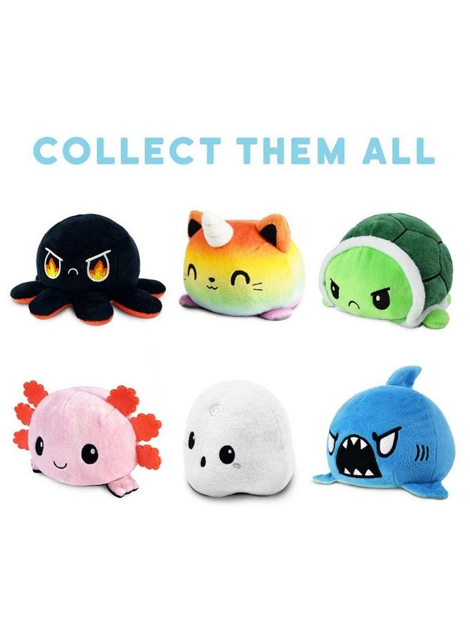 TeeTurtle - - The Original Reversible Turtle Plushie - Green - Cute Sensory Fidget Stuffed Animals That Show Your Mood 4 Inch - Image 1