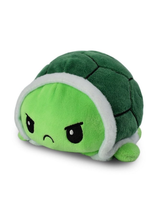 TeeTurtle - - The Original Reversible Turtle Plushie - Green - Cute Sensory Fidget Stuffed Animals That Show Your Mood 4 Inch - Image 1