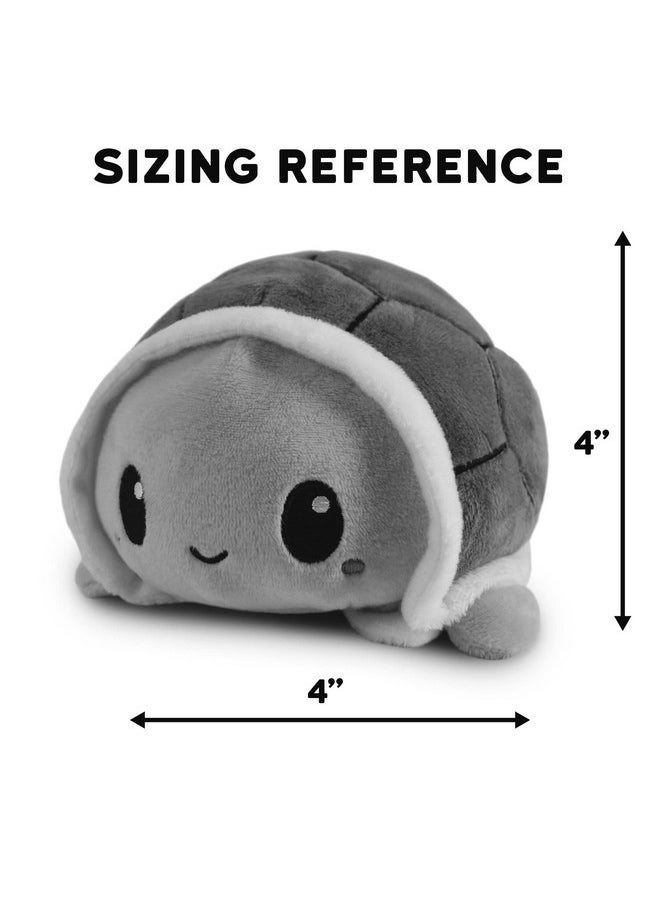 TeeTurtle - - The Original Reversible Turtle Plushie - Green - Cute Sensory Fidget Stuffed Animals That Show Your Mood 4 Inch - Image 1