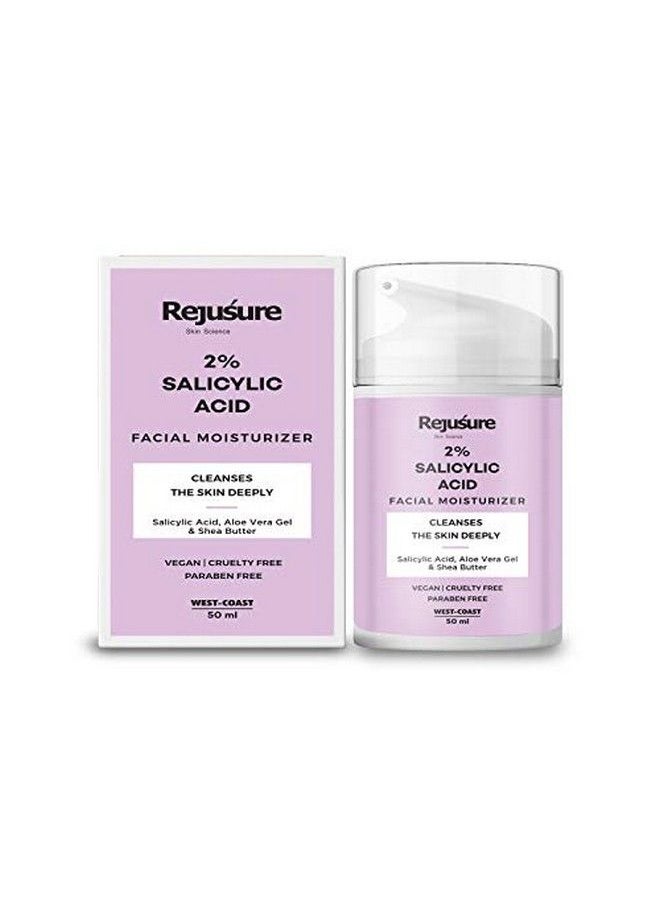 Rejusure - 2% Salicylic Acid Moisturizer ; Fights Breakout & Blackheads & Excess Oil ; Cream For Face 50Ml - Image 1