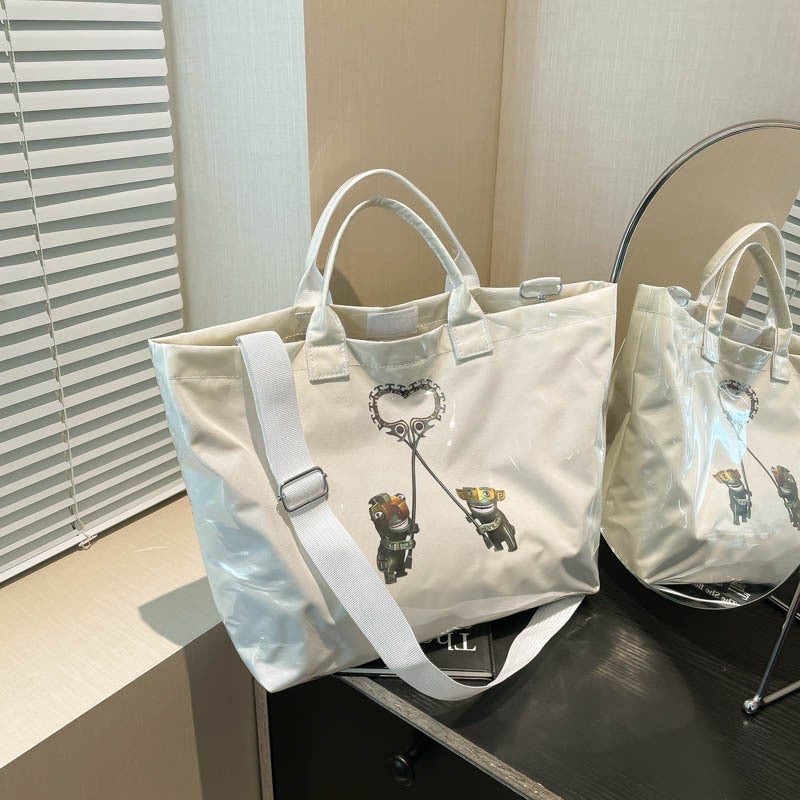 Popular Anime Nezha Tote Bag Women'S Large-Capacity Street Handbag Casual Shopping Bag Single Shoulder Crossbody Bag - Image 1