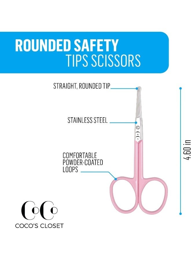 Coco's Closet Sax & Skara Round-Tipped Baby Nail Scissors + Storage Case - Image 3