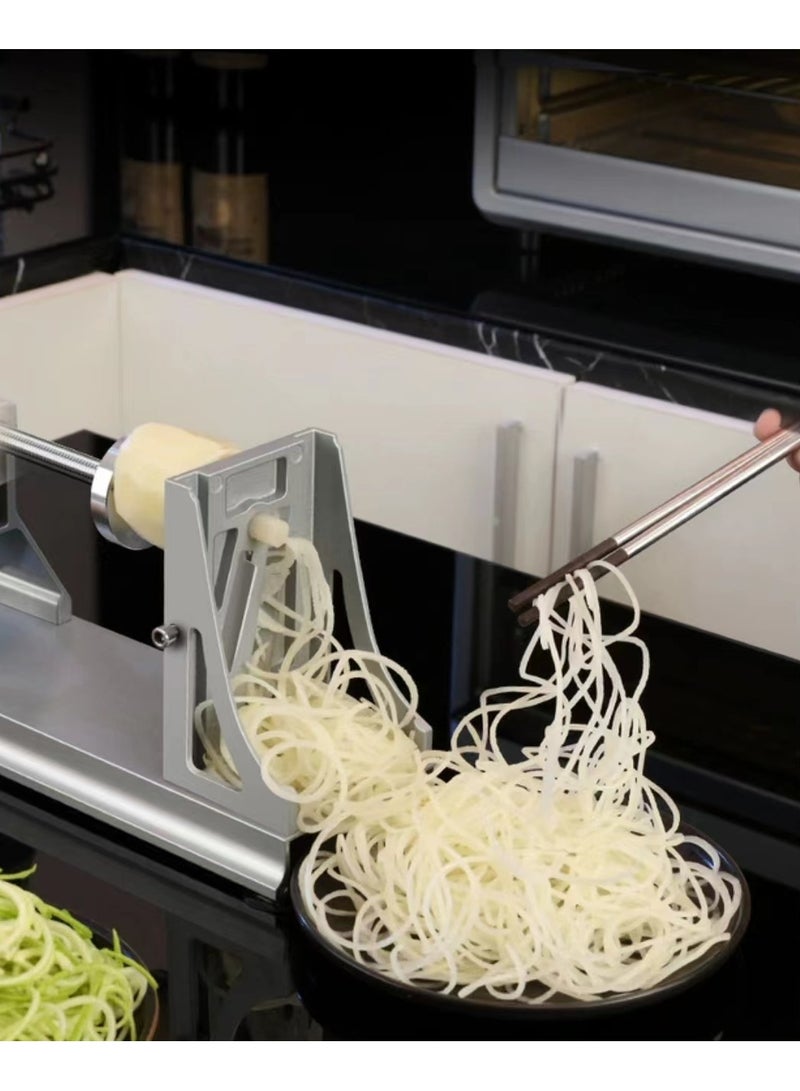 DEESS Rotating shredder, kitchen shredder vegetable slicer with 3 drum blades, quick to cut potatoes, suitable for vegetables - Image 4