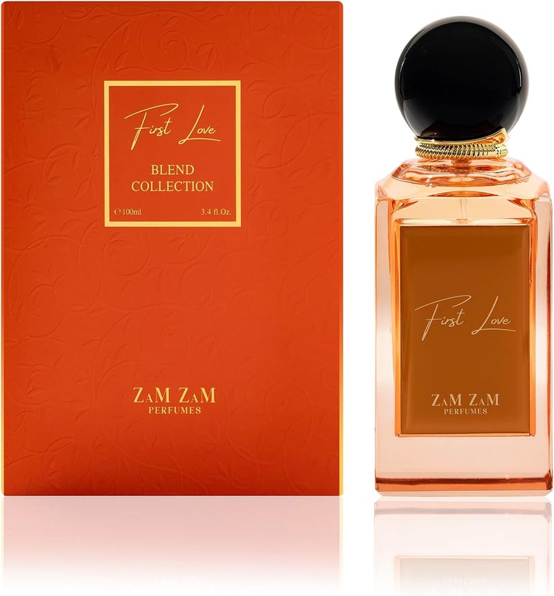 ZAMZAM PERFUME Zamzam First Love Perfume 100ml – Unisex Eau de Parfum | Captivating Amber Floral Fragrance with Saffron, Jasmine, Ambergris & Cedar | Luxurious, Long-Lasting Scent for All Genders - Image 1