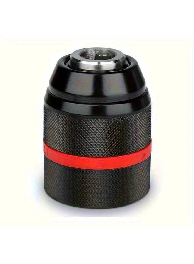 Black Keyless Drill Bit Adapter 1 2 20UNF 2 13mm Self Tightening Screw Hand Tool - Image 1