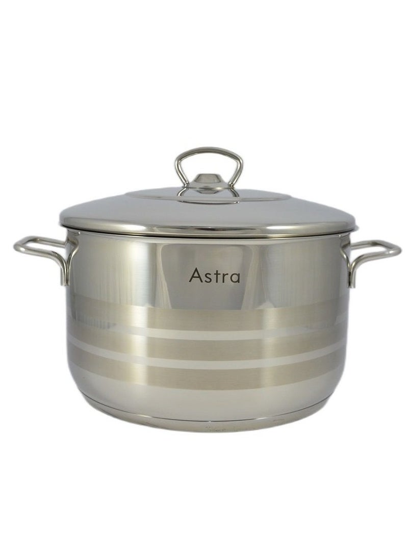 Astra مجموعة أواني الطهي من أسترا 6 قطع من الفولاذ المقاوم للصدأ (22+24+26 سم) – أواني غير لاصقة ممتازة، آمنة في غسالة الصحون، مثالية لجميع أنواع المواقد - Image 2