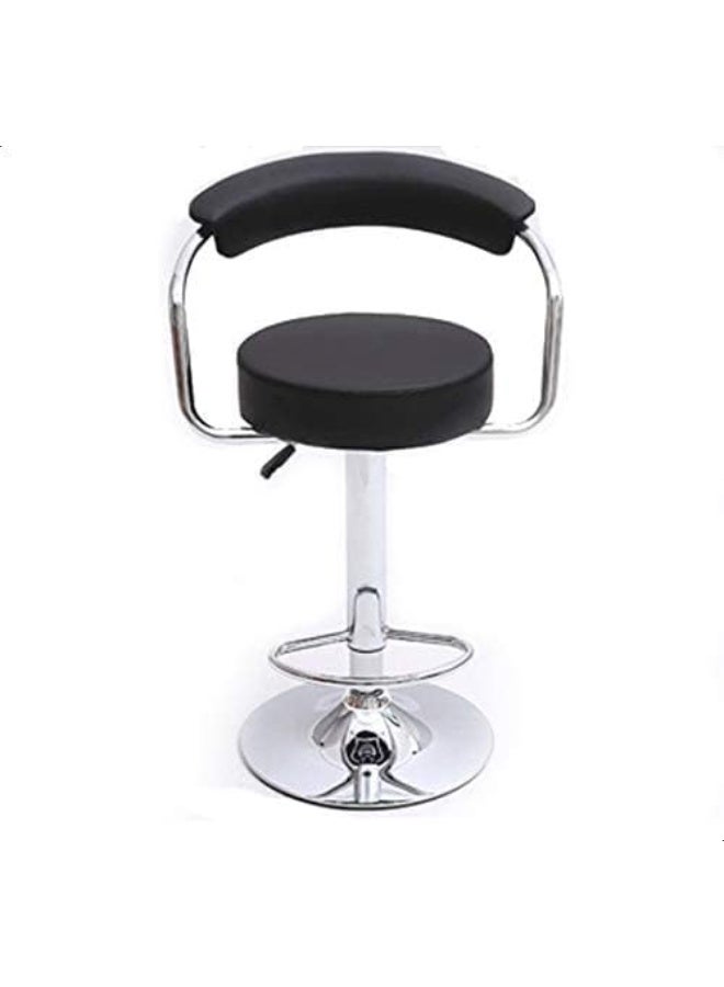 Adjustable Black Leather Bar Chair – Swivel Bar Stool – Comfortable & Durable Seating for Home, Kitchen & Bar - Image 2