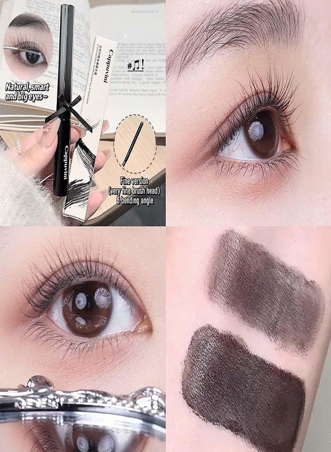 Cappuvini Stereoscopic Warping Metallic Mascara | Eye Makeup with Steel Tube Brush Head | Long Lasting Waterproof Smudge Proof | Lengthening Mascara with Fine and Thick Applicator | Natural Curling for Women Girls | Sky High Mascaras Effect | Short Eyelashes Savior Tubing Technology (01# Fine Version - Black, 4g) - Image 3