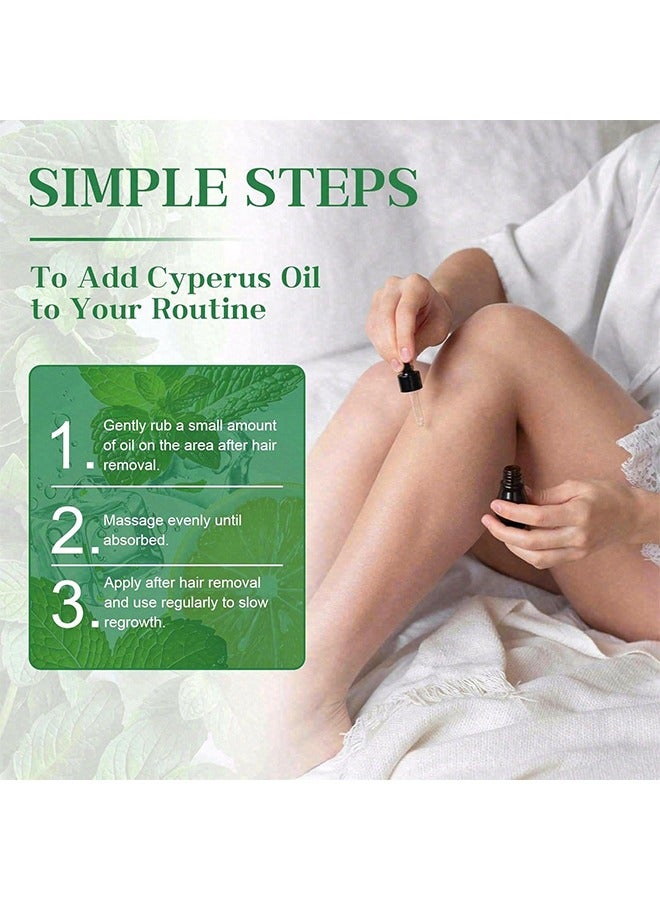 EELHOE Cyperus Rotundus Oil, Pure Cyperus Rotundus Oil for Hair Removal, Natural Cyperus Rotundus Oil, Reduces Hair Growth, Soothes Skin, Suitable for All Skin Types, 60 ML - Image 3