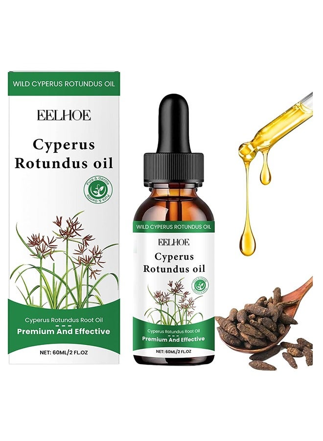 EELHOE Cyperus Rotundus Oil, Pure Cyperus Rotundus Oil for Hair Removal, Natural Cyperus Rotundus Oil, Reduces Hair Growth, Soothes Skin, Suitable for All Skin Types, 60 ML - Image 1