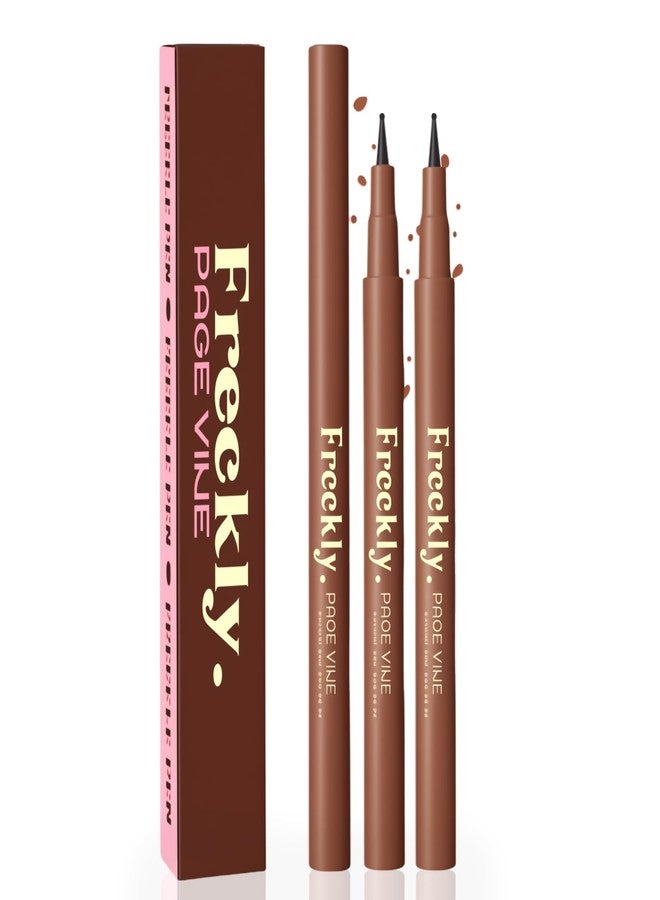 Liopif Freckle Pen, Natural Lifelike Fake Freckles Makeup Pen Stamp for Sunkissed Makeup,Magic Faux Freckle Stain Marker Long Lasting Quick Dry - (01LIGHT+02MEDIUM) - Image 1