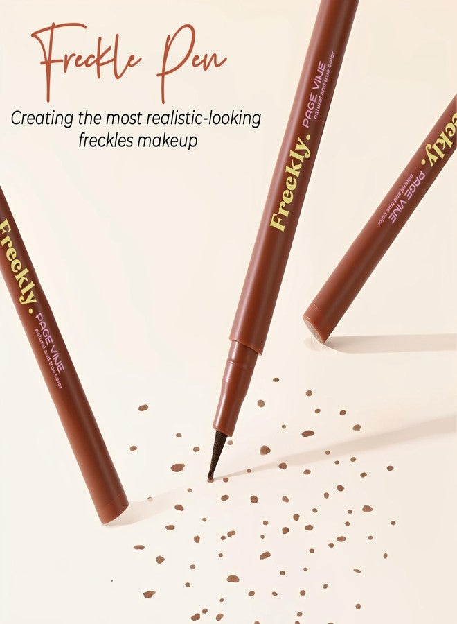 Liopif Freckle Pen, Natural Lifelike Fake Freckles Makeup Pen Stamp for Sunkissed Makeup,Magic Faux Freckle Stain Marker Long Lasting Quick Dry - (01LIGHT+02MEDIUM) - Image 3