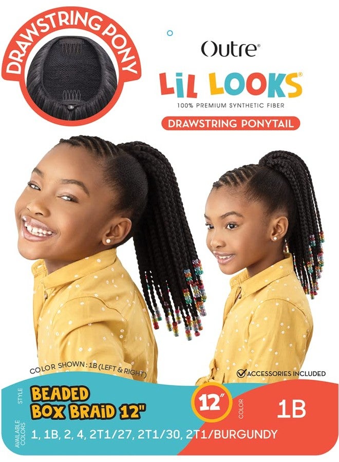 Outre Lil Looks Drawstring Ponytail - BEADED BOX BRAIDS 12" (2T1/30) - Image 2