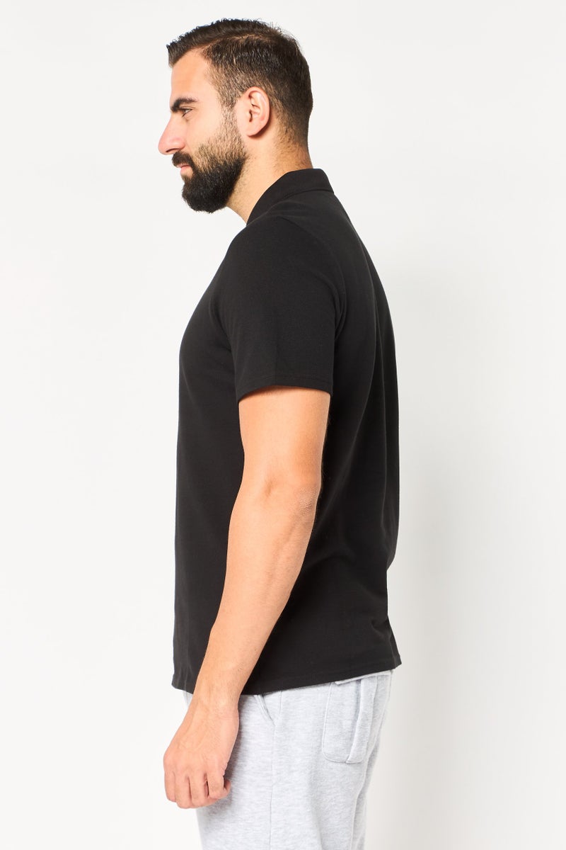 PUMA تي شيرت بولو كرة القدم للرجال بأكمام قصيرة، أسود - Image 3