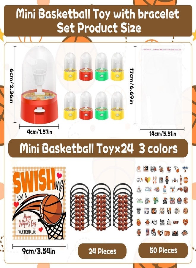 Gosodeny 24 Set Basketball Party Favor Set Mini Finger Basketball Games Basketball Accessories Stickers and Gift Bags Sport Fans Team Gift for Sport Basketball Team Lovers Players Gifts Sport Accessories - Image 2