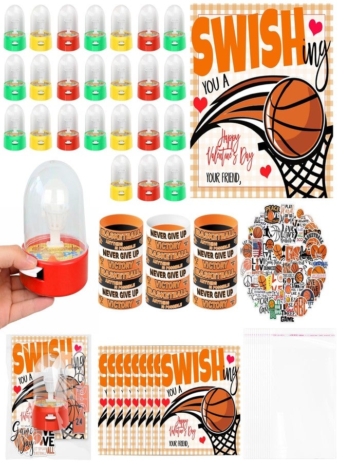 Gosodeny 24 Set Basketball Party Favor Set Mini Finger Basketball Games Basketball Accessories Stickers and Gift Bags Sport Fans Team Gift for Sport Basketball Team Lovers Players Gifts Sport Accessories - Image 1