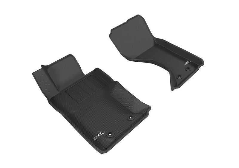 3D MAXpider Custom Fit Kagu Floor Mat Black Compatible with Mazda MX5 Miata 20162024 Fiat 124 Spider 20172018 Front Row