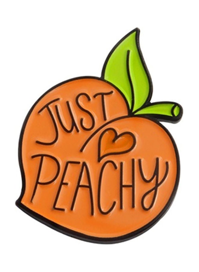 NIBEMINENT Clothes Jewelry Lovely Cartoon Peach Heart Pattern Enamel Letter Brooch Pin - Image 1