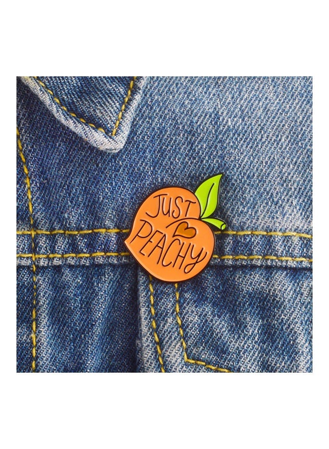 NIBEMINENT Clothes Jewelry Lovely Cartoon Peach Heart Pattern Enamel Letter Brooch Pin - Image 3