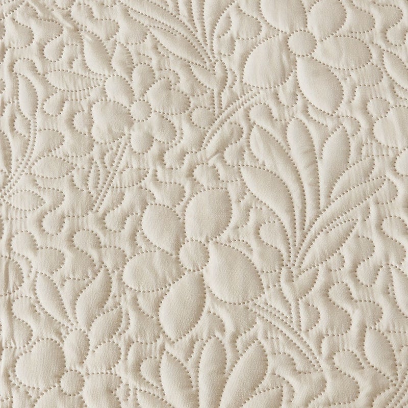 2Pcs White Queen Size Breathable Floral Quilted Pillowcases with Envelope Closure Soft Skin Friendly Home Decor for Living Room Bedroom Couch Sofa No Insert Needed - Image 4