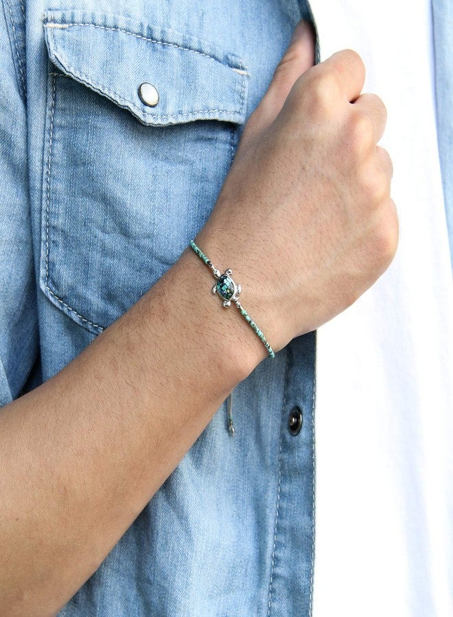KELITCH Turtle Bracelets Abalone Shell Beads Bracelet Adjustable Friendship Bracelet Tropical Beach Sand Bracelet for Women - Image 2