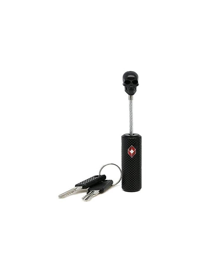 amazing.EGP THE PACK | Zinc Alloy Skull Padlock Small Strong Lock with Keys for Backpack, Gym Bag, School Locker, Travel Case (Black) - Image 2