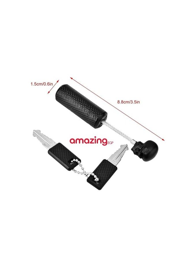 amazing.EGP THE PACK | Zinc Alloy Skull Padlock Small Strong Lock with Keys for Backpack, Gym Bag, School Locker, Travel Case (Black) - Image 3