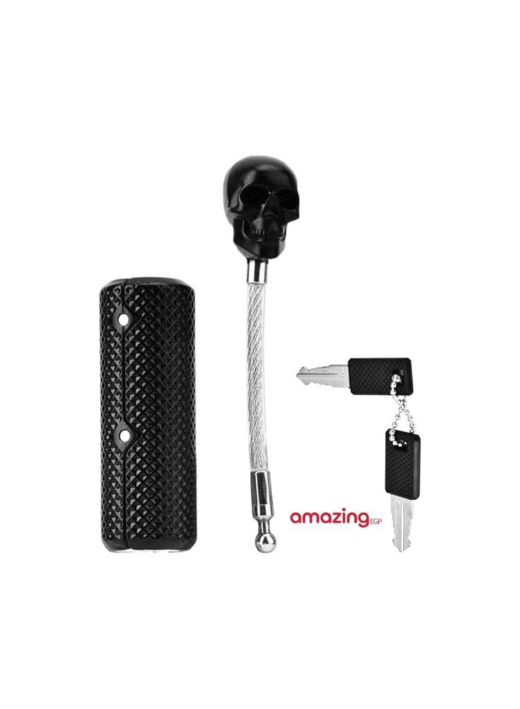 amazing.EGP THE PACK | Zinc Alloy Skull Padlock Small Strong Lock with Keys for Backpack, Gym Bag, School Locker, Travel Case (Black) - Image 4