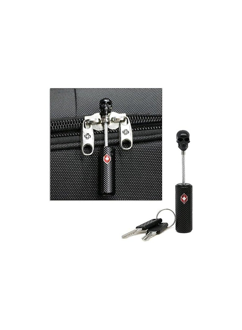 amazing.EGP THE PACK | Zinc Alloy Skull Padlock Small Strong Lock with Keys for Backpack, Gym Bag, School Locker, Travel Case (Black) - Image 1