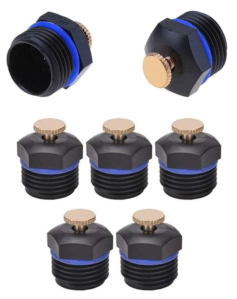 APPSTER 50pcs Drip Irrigation Misting Nozzles 1/2" Adjustable Garden Lawn Watering 360° Mist Sprinkler Heads Micro Irrigation Sprayer For Garden Irrigation Atomizing Fogger System - Image 1