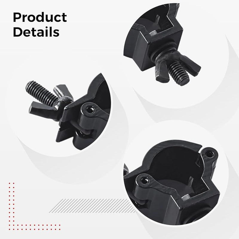 Aluminum Alloy Scaffold Clamp Swivel Coupler With Wing Nut For Round Pipe Rigging - Image 3