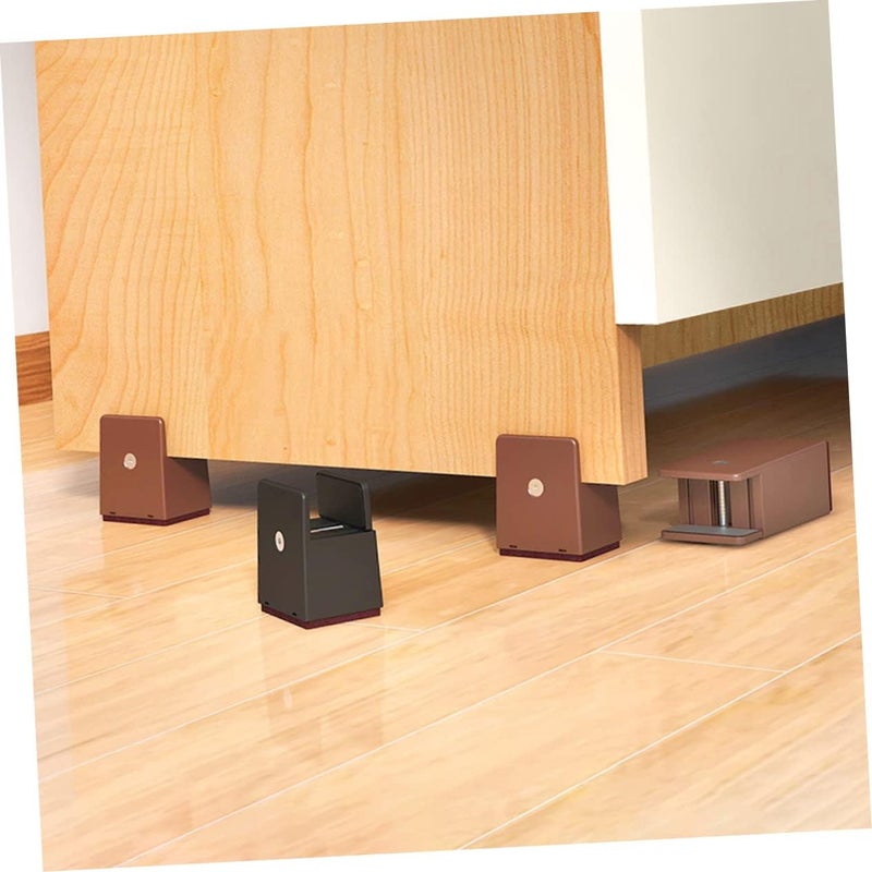 Angoily 4pcs Adjustable Bed Risers Table Leg Pads High Riser Blocks for Desk Legs - Image 4