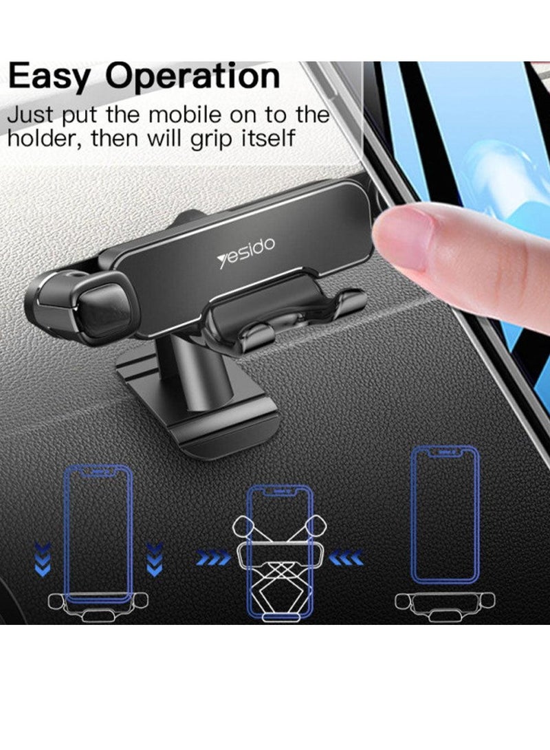 Yesido C90 Gravity Car Phone Holder 360° Full Rotation - Image 3