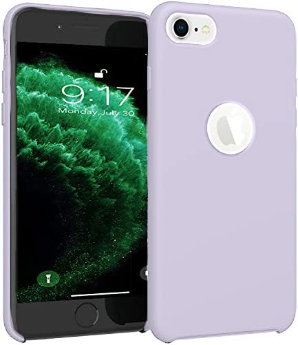 VONZEE® Liquid Silicone Soft Back Cover for iPhone 7 Case, Shockproof Slim Camera & Full Body Protection Non Yellowing Cover with Microfiber Lining & Logo Cut (4.7 Inch) -Purple - Image 1
