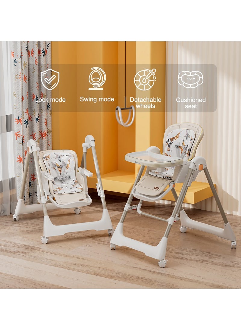 5-In-1 Swing With High Chair With Lockable Wheels - Ivory - pzsku/Z31C3C5A4781D2C15AC89Z/45/_/1717508044/c28d5ce5-a778-4e06-b79c-6e46f68586d6