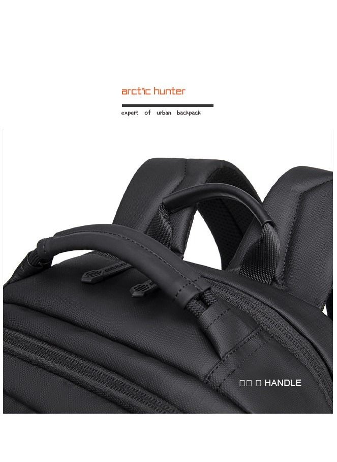 ARCTIC HUNTER - Travel Backpack 15.6 Inch Laptop Backpack For Men Lightweight Water Resistant Business Travel Laptop Bag Computer Bag Purse for Commuting College For Men & Women B00530 Black - Image 1