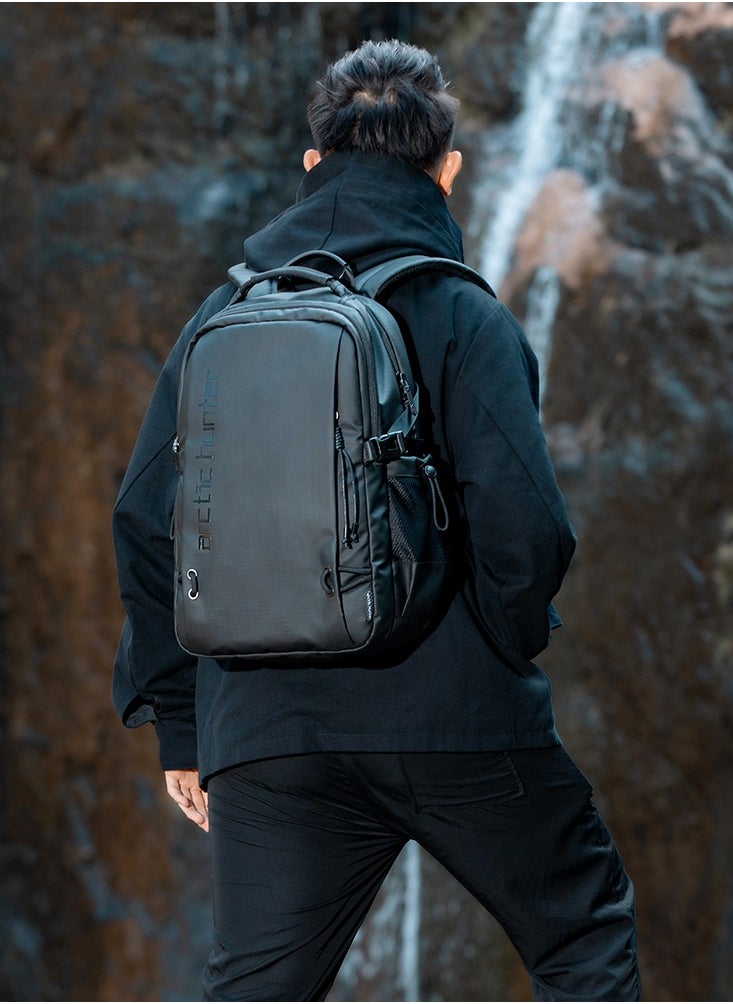 ARCTIC HUNTER - Travel Backpack 15.6 Inch Laptop Backpack For Men Lightweight Water Resistant Business Travel Laptop Bag Computer Bag Purse for Commuting College For Men & Women B00530 Black - Image 1