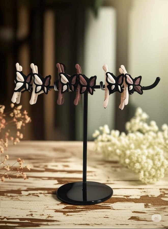 مشبك شعر على شكل فراشة من متجر أريانش للنساء - مشبك شعر قوي التثبيت بتصميم زهري متعدد الألوان، مشبك شعر أنيق (عبوة من قطعتين) - Image 3