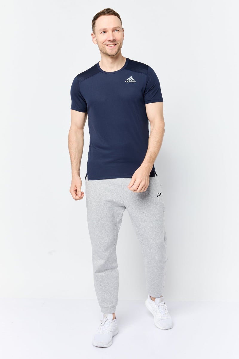 Adidas Men Sportswear Fit Short Sleeves Training T-Shirts, Navy - Image 2