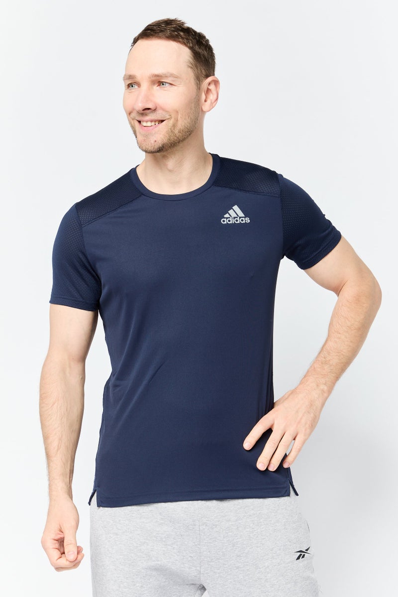 Adidas Men Sportswear Fit Short Sleeves Training T-Shirts, Navy - Image 1