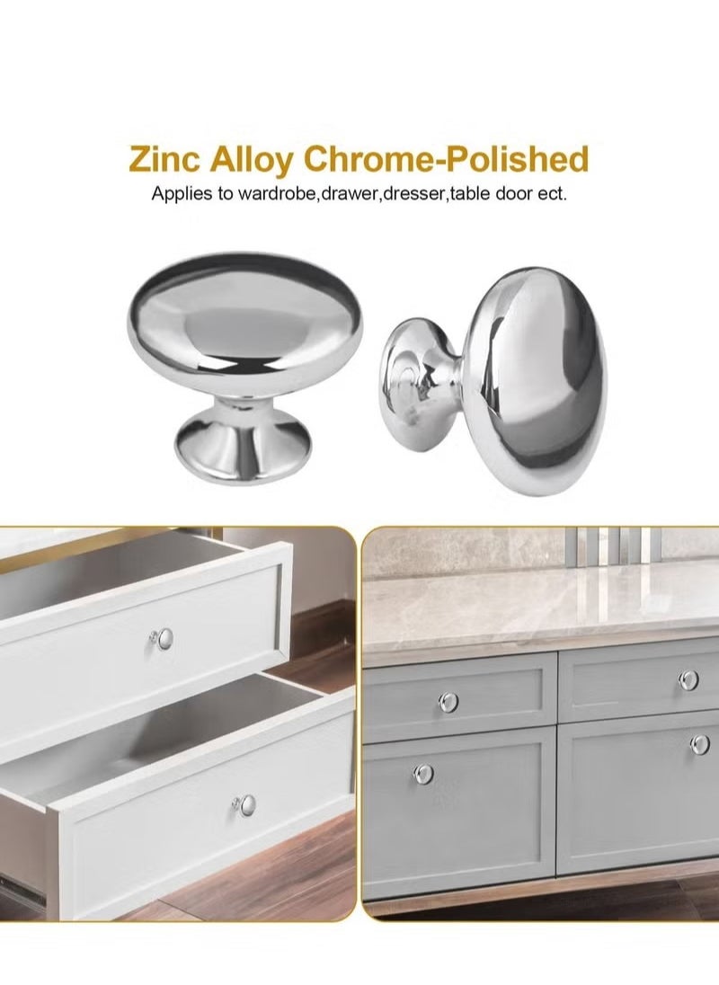 Generic Round Cabinet Knob Stainless Furniture Pull Handle, Simple & Sturdy, Knob Diameter: 25 mm, 4 Pack for Kitchen Cupboard Door, Bedroom Dresser Drawer, Bathroom Wardrobe Hardware  - Image 3